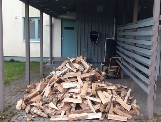 Колотые дрова дуба насыпью м3