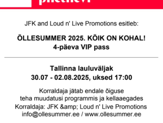два ВИП-билета на 4 дня на Õllesummer 2025