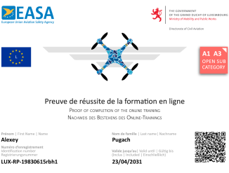 Оператор дрона линцензия A1/A3