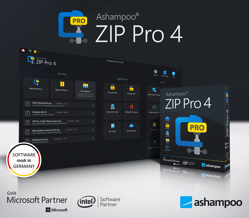Лицензионный ключ Ashampoo ZIP Pro 4