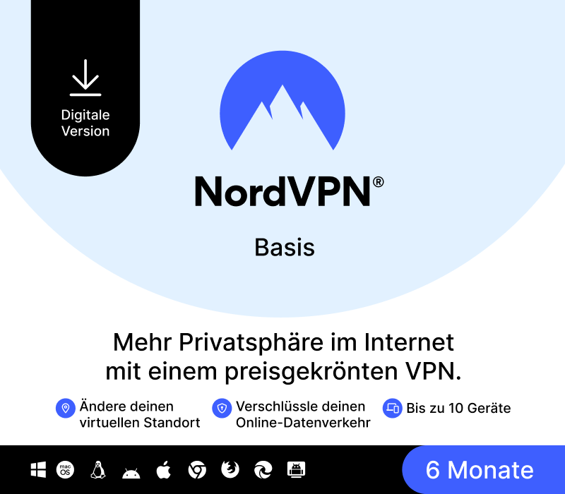 Ключ NordVPN Basic DE (6 месяцев / 10 устройств)